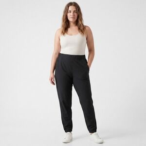 Athleta Womens Jogger Brooklyn 24 Black Lightweight‎ Athleisure Travel Pant